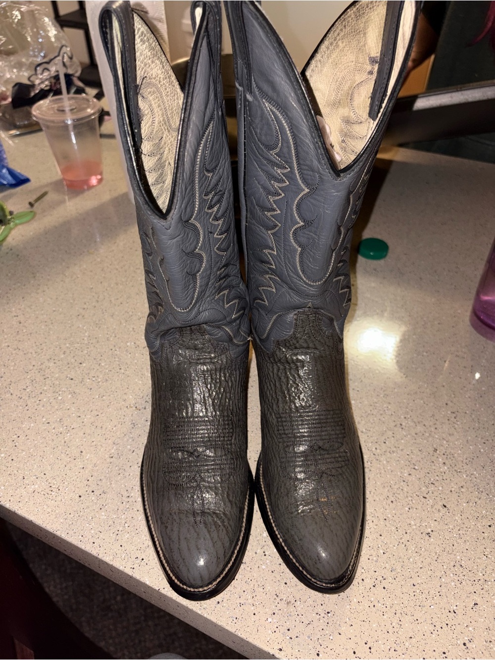 Unbranded Shark Leather Cowboy Boots